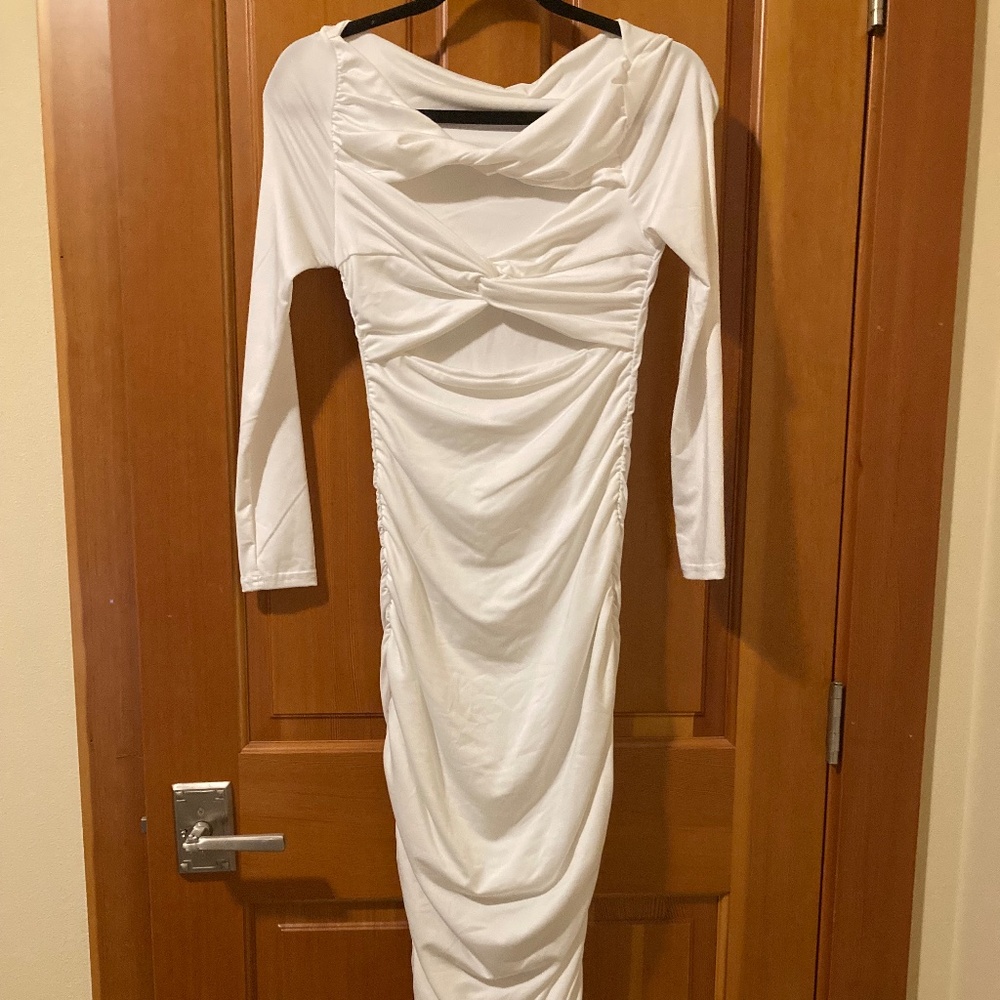 Shein XS white cutout maxi dress size XS